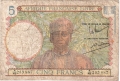 French Equatorial Africa 5 Francs, (1941)